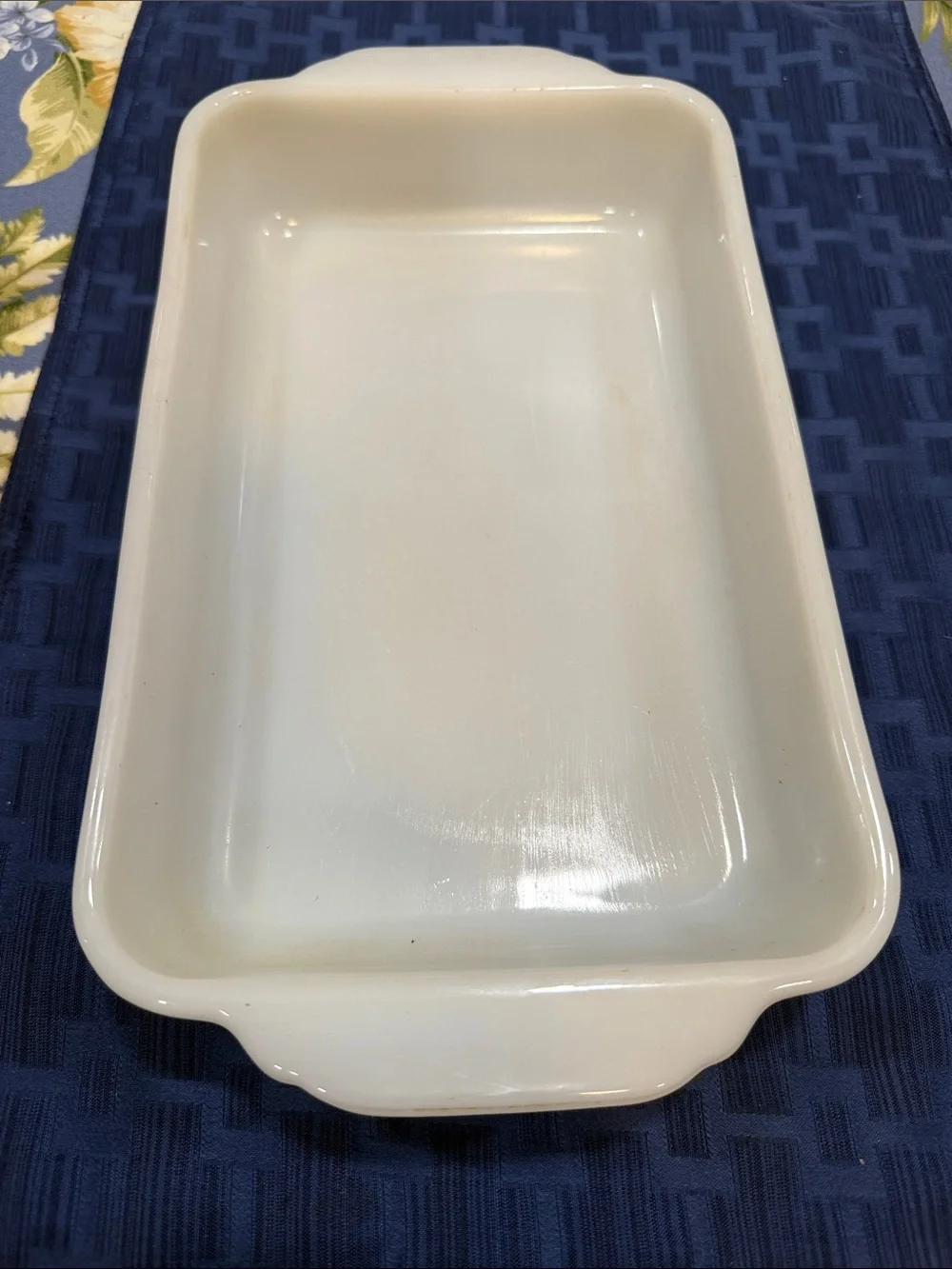 Fire King White 6x10x2 Dish